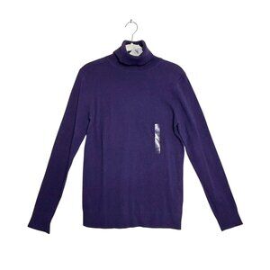 Gap Women's Long Sleeve Turtleneck Sweater in Purple Heather - Sz M - NWT